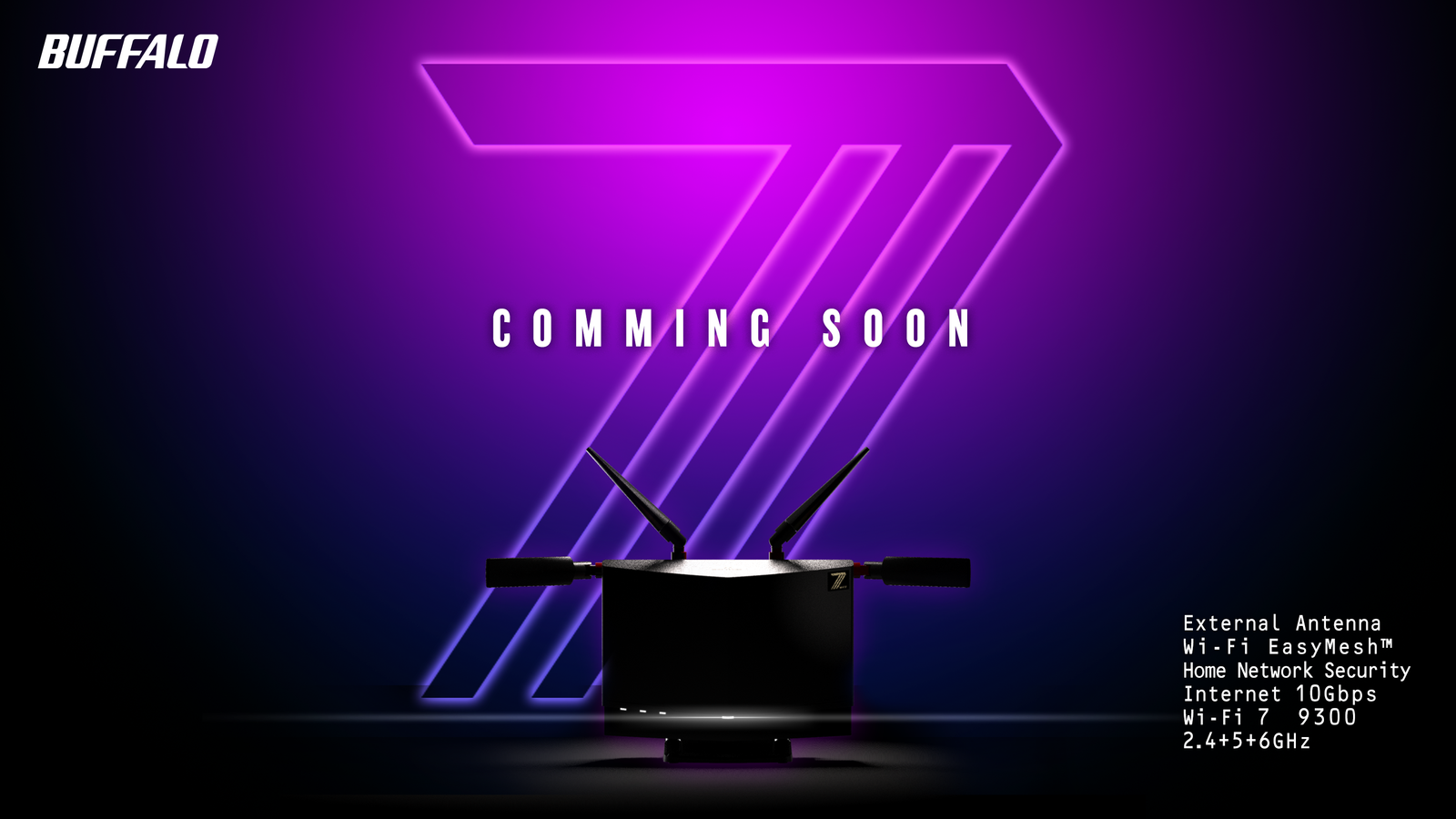 最新規格「Wi-Fi 7」に対応するトライバンドWi-Fiルーターミドルレンジ