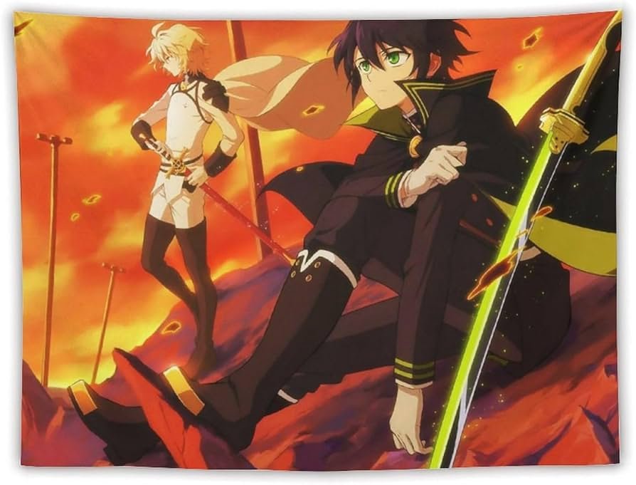 Amazon.co.jp: タペストリー おしゃれ 終わりのセラフ 百夜優一郎 百夜