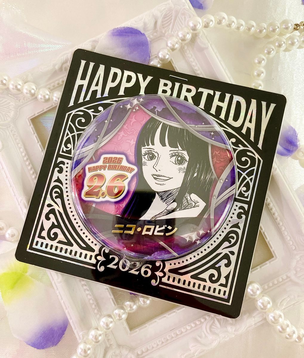 新商品】原画商品 ［ニコ・ロビン］ バースデイ缶バッジ 550円（税込