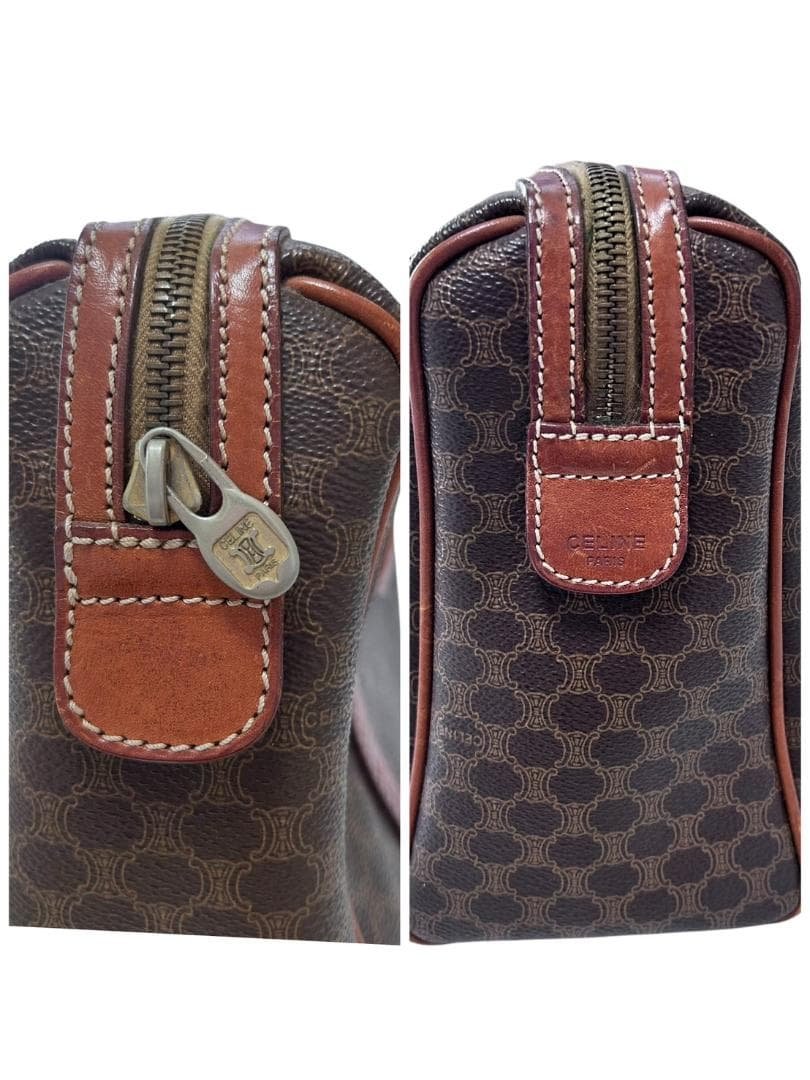 セリーヌ バッグ ハンド ミニボストン マカダム柄 レザー CELINE