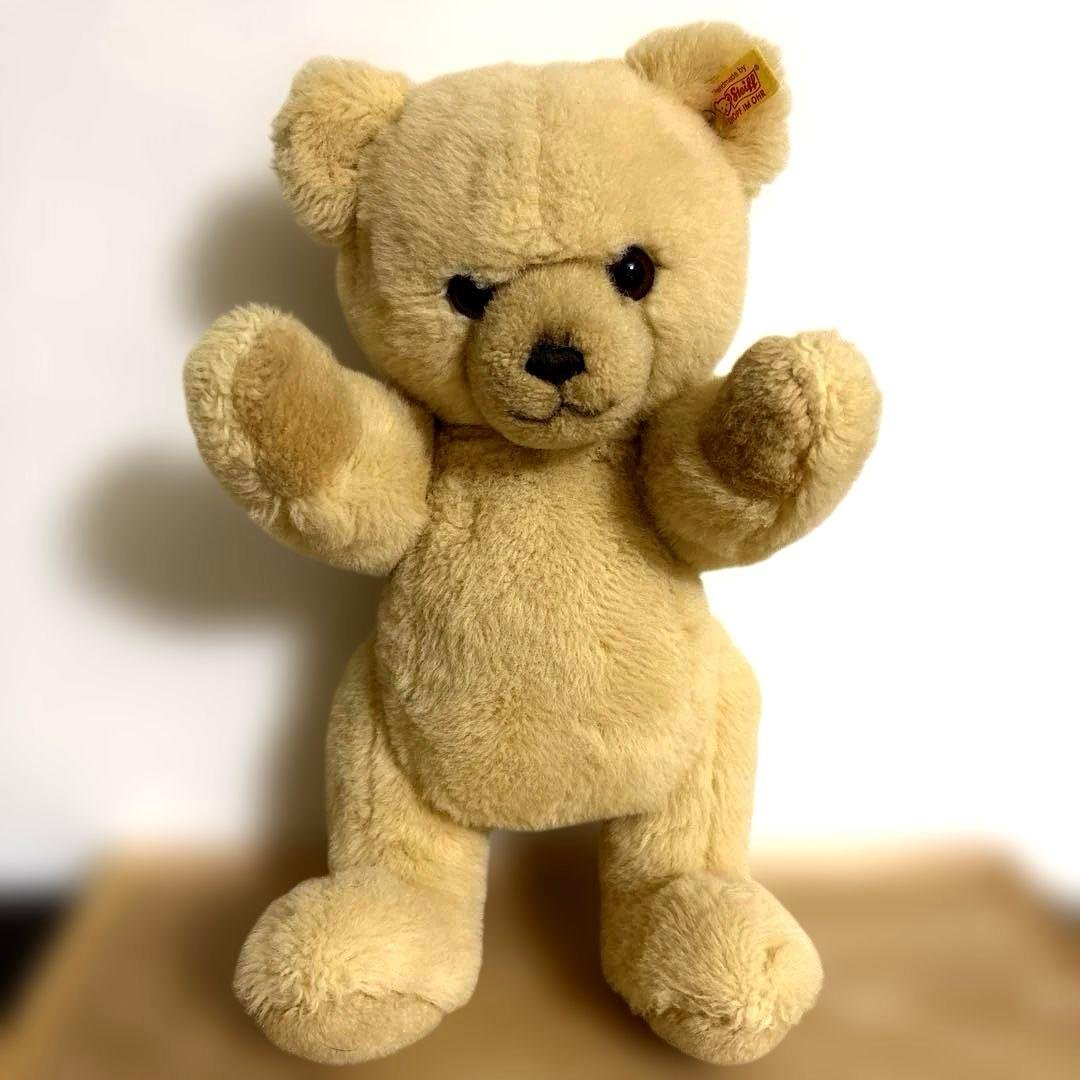 シュタイフのテディベア　28cm座高 ドイツ最高級ブランド　ジョイントやわらか♡