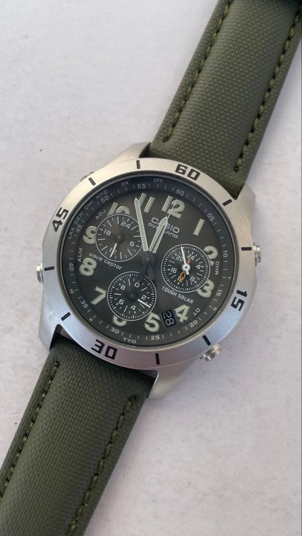 【新品ベルト付】カシオ OVERLAND OVW-600 ソーラー電波 アーミー