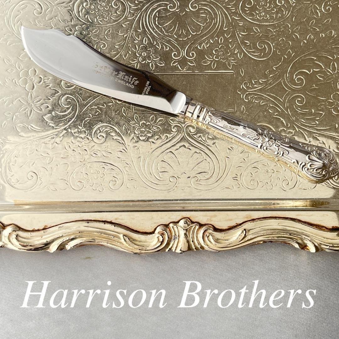 【Harrison Brothers】【純銀ハンドル】キングス バターナイフ
