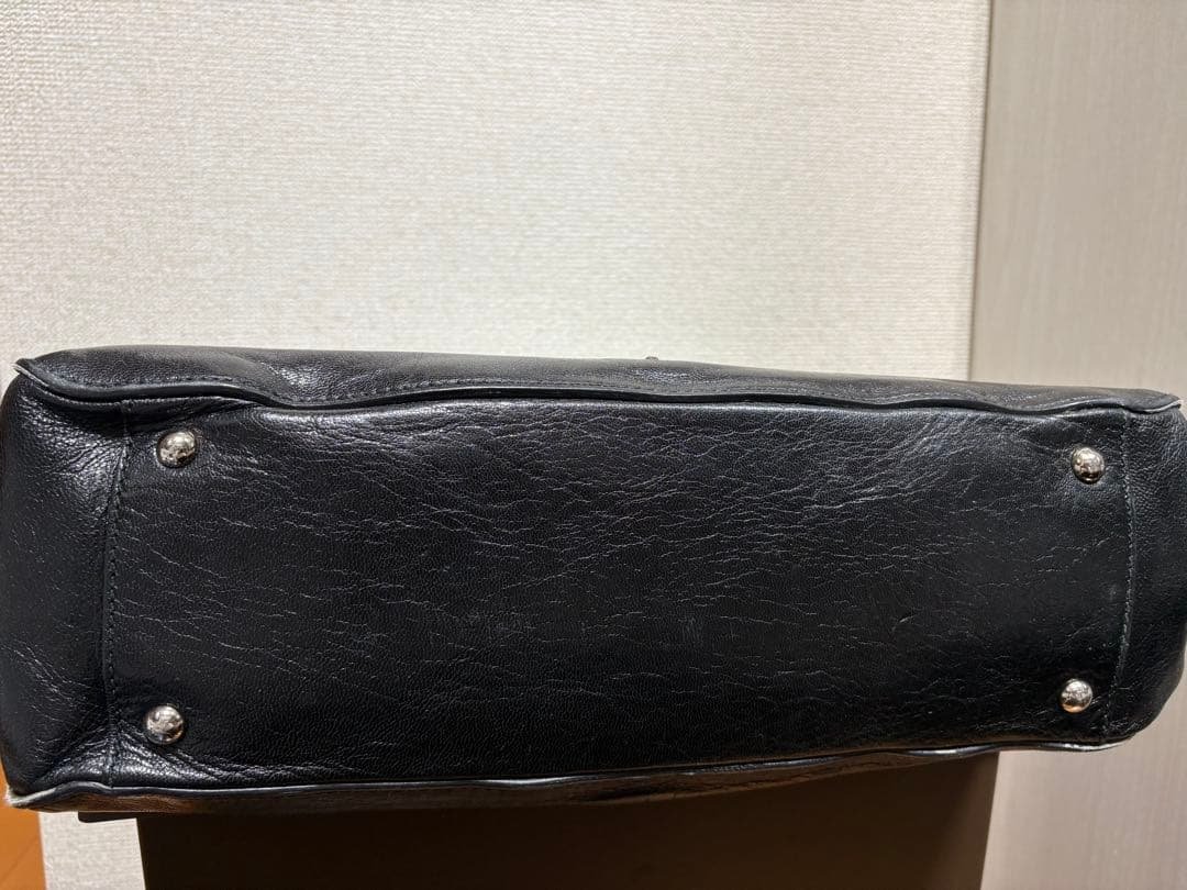 バッグ YVES SAINT LAURENT black leather bag