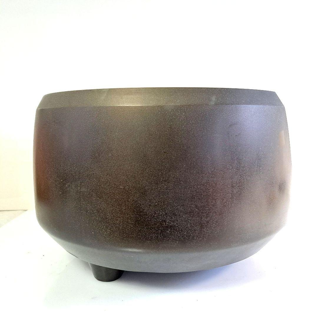 建水□飴釉 箆目溢し 古い時代物茶器 お茶道具 桐箱 古玩 古陶器